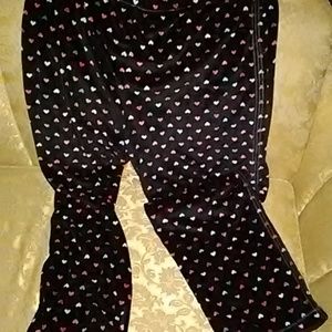 Fuzzy heart sleeping pants